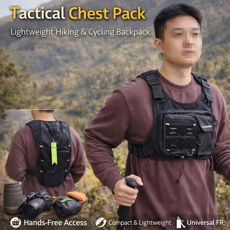Running Gear Bag For Men - Colete Tático Novo 2026 com Bolsa