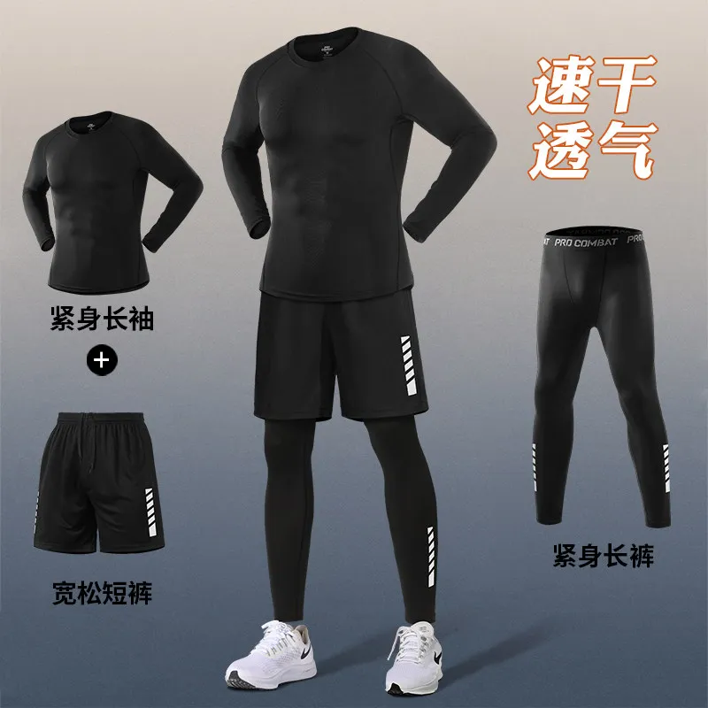 New Gear Running - Conjunto de Compressão Masculino de Alta