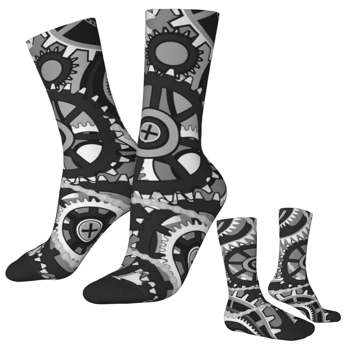 Running Gear Gifts For Women - Engrenagens vintage rodas meias homens impressão