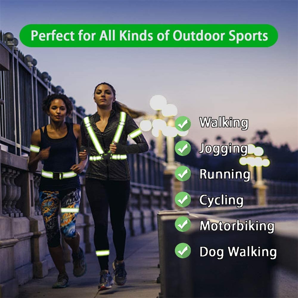 Correias reflexivas noite trab - Running Gear Jacket avaliação e preço