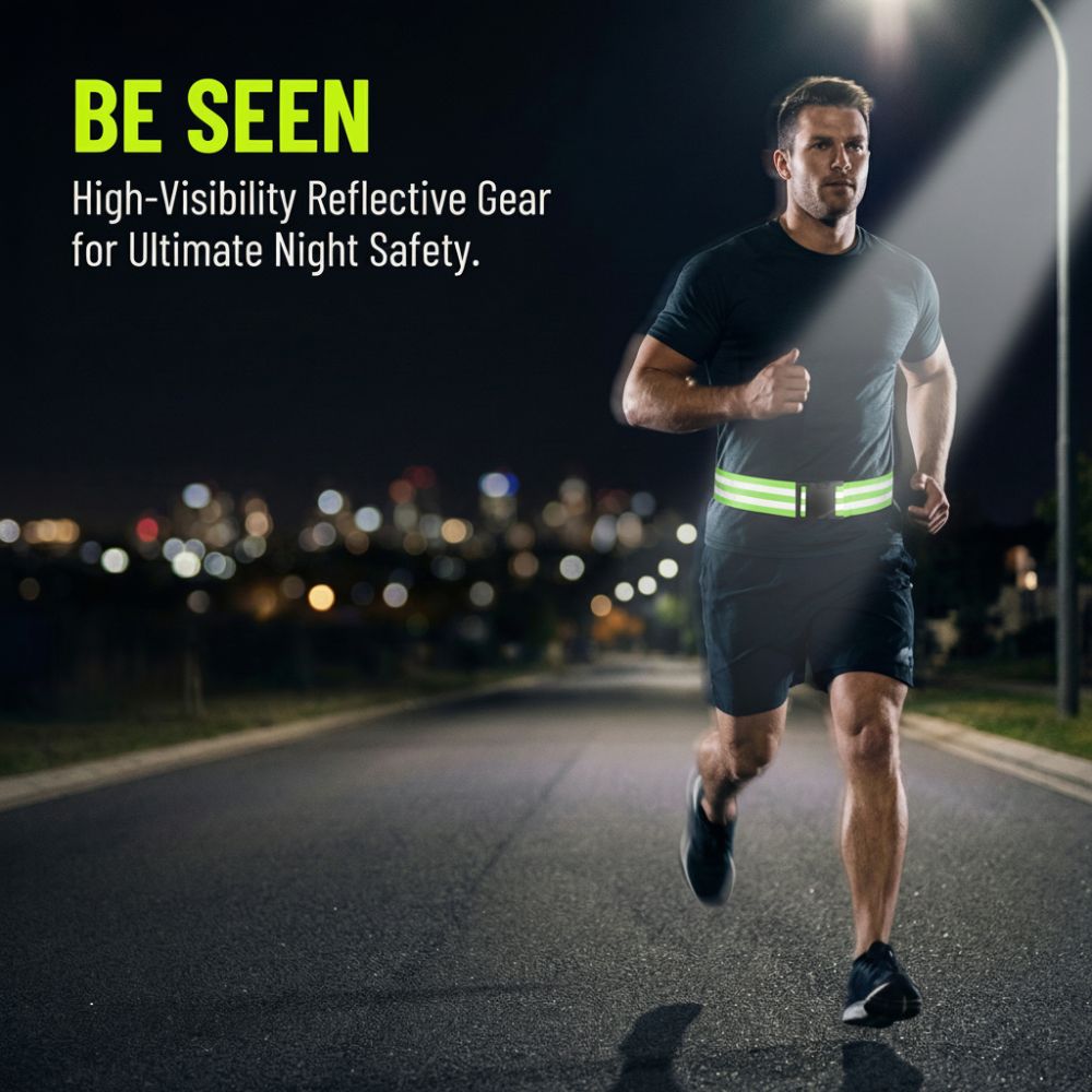 Cinto Refletivo Ajustável e Po - Running Gear Yellow avaliação e preço
